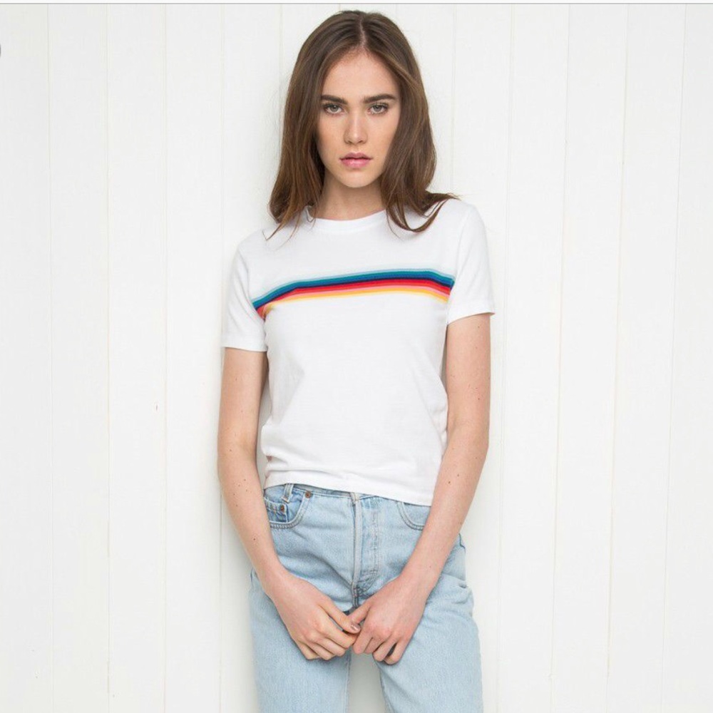 Brandy Melville John Galt Jamie Rainbow Tee